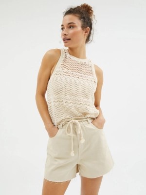 Cream Crocheted Vest Top Women at ASDA
