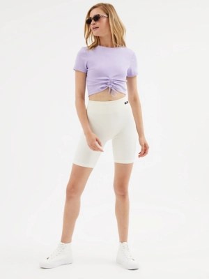 G21 Cream Seamless Ribbed Cycling Shorts Women at ASDA