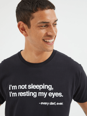 Black I’m Not Sleeping TShirt Men at ASDA