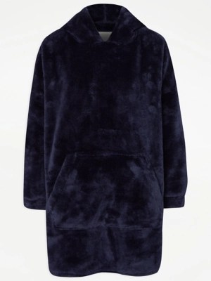 Navy Fleece Snuggle Hoodie Lingerie at ASDA