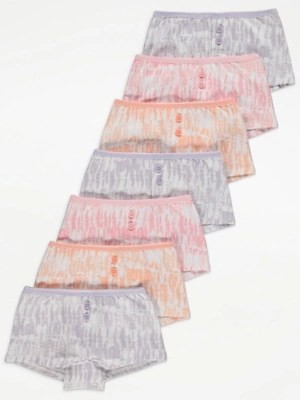 Tie Dye Boxer Briefs 7 Pack Kids at ASDA
