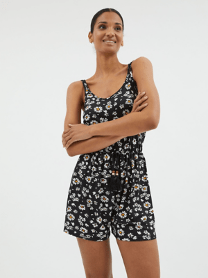 Daisy Print Playsuit Women at ASDA