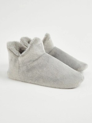 Grey Soft Slipper Boots Lingerie at ASDA