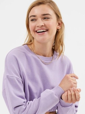 G21 Lilac Cropped Sweatshirt Women at ASDA