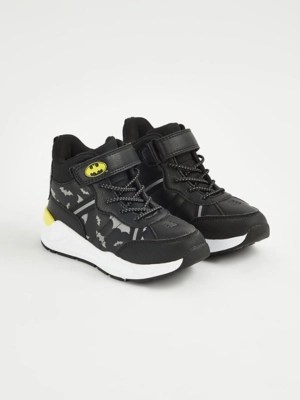 DC Comics Batman Black High Top Trainers Kids at ASDA