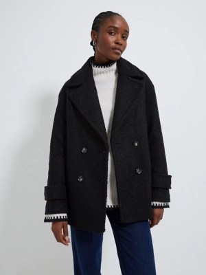 Black Pea Coat Women at ASDA