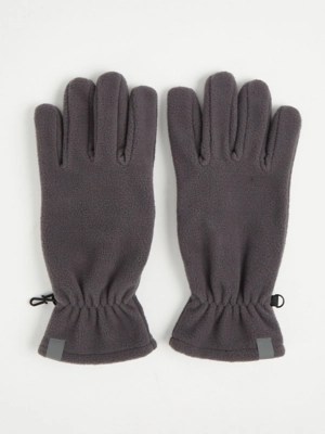 Grey Fleece Gloves Men at ASDA