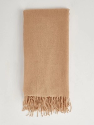 Camel Tassel Soft Knitted Scarf Women at ASDA