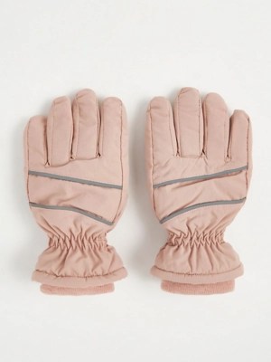 Pink Ski Gloves Kids at ASDA