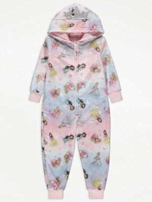 Disney Princess Tie Dye Fleece Onesie Kids at ASDA