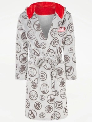 Marvel Superhero Badge Dressing Gown Men at ASDA