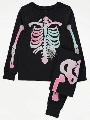 Halloween Skeleton Glow In The Dark Kids Family Pyjamas Kids