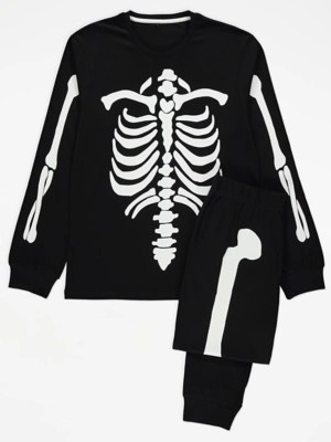 Halloween Skeleton Glow In The Dark Adults Matching Pyjamas Men