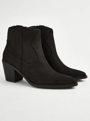 Black Western Ankle Boots Women at ASDA