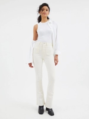 Cream High Waisted Bootcut Jeans Women at ASDA
