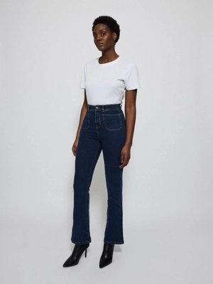 Indigo High Waisted Bootcut Jeans Women at ASDA