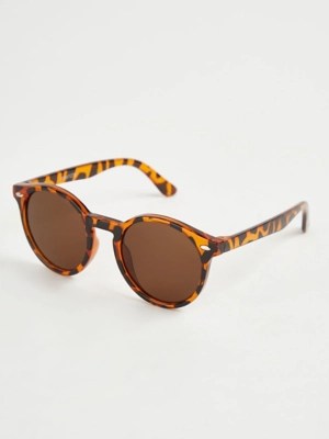 Tortoiseshell Round Sunglasses Kids at ASDA