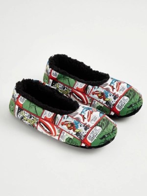 Marvel Comic Strip Slipper Socks Men at ASDA