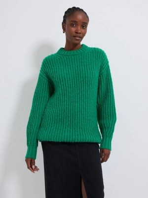 Green Fluffy Chunky Knitted Tunic Women at ASDA