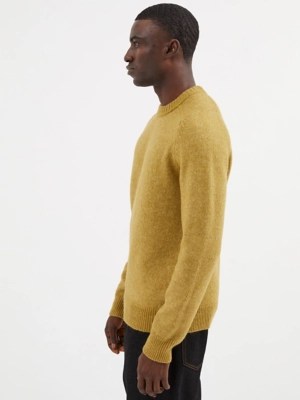 Mustard Wool Blend Crew Neck Jumper Men at ASDA