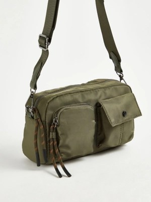 Khaki Utility Cross Body Bag Women at ASDA