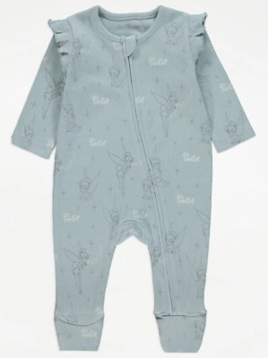 Disney Tinker Bell Zip Sleepsuit Baby at ASDA