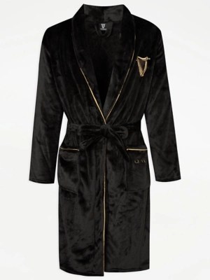 Guinness Black Fleece Dressing Gown Men at ASDA