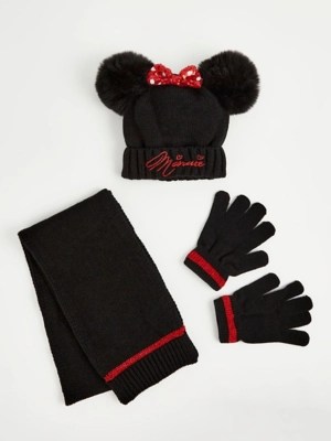 Disney Minnie Mouse Knitted Hat Scarf and Gloves Set Kids at
