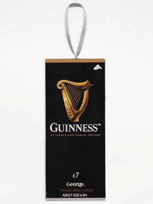 Guinness Ankle Socks 3 Pack Giftbox Men at ASDA