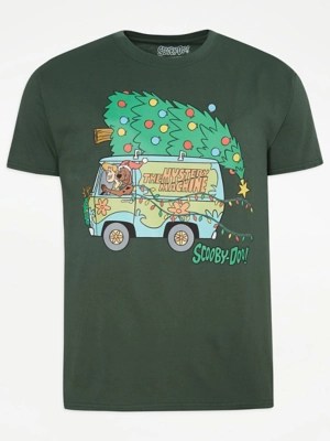 ScoobyDoo! Mystery Machine Christmas Tree TShirt Men at ASDA