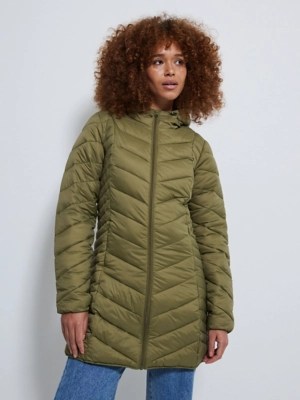 Green Padded Lightweight Longline Coat Women at ASDA