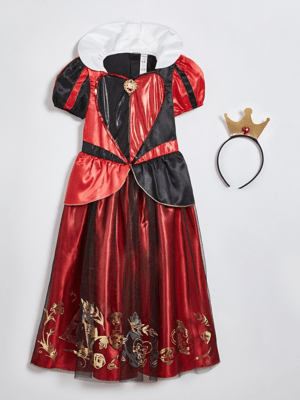 Disney Queen of Hearts Red Fancy Dress Costume Kids at ASDA