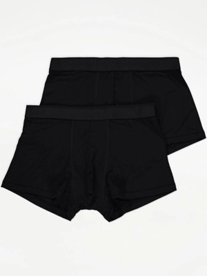 Studio Edit Black Modal Hipster Boxers 2 Pack Men at ASDA
