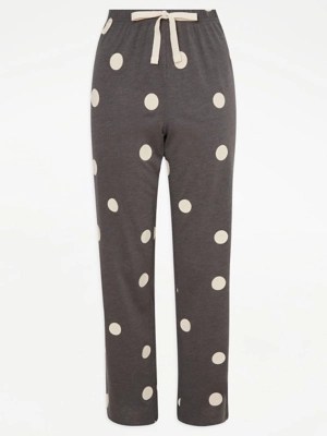 Grey Spot Pyjama Bottoms Lingerie at ASDA