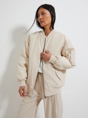 Cream Bomber Jacket Women at ASDA