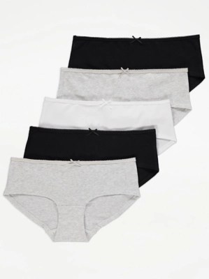 Short Knickers 5 Pack Lingerie at ASDA