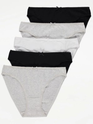 High Leg Knickers 5 Pack Lingerie at ASDA