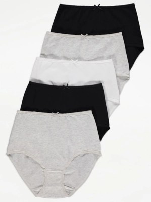 Full Brief Knickers 5 Pack Lingerie at ASDA