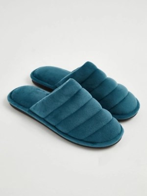 Teal Bubble Mule Slippers Men at ASDA