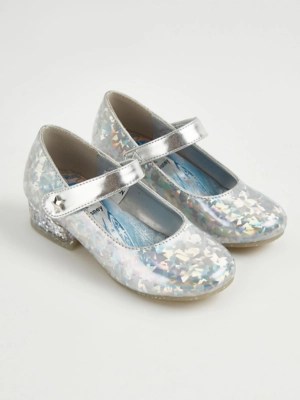 Disney Frozen Light Up Silver Heeled Shoes Kids at ASDA