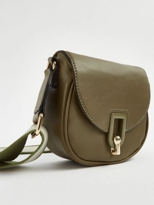 Khaki Satchel Saddle Bag Women at ASDA