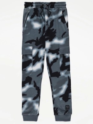 Grey Camouflage Joggers Kids at ASDA
