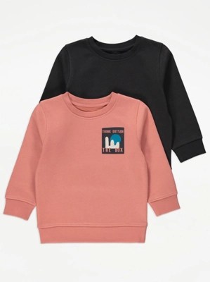 Unique Wave Sweatshirts 2 Pack Kids at ASDA