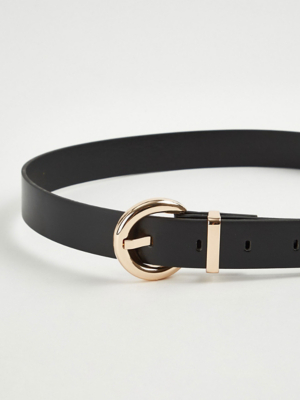 Black Gold Buckle Belt Women at ASDA
