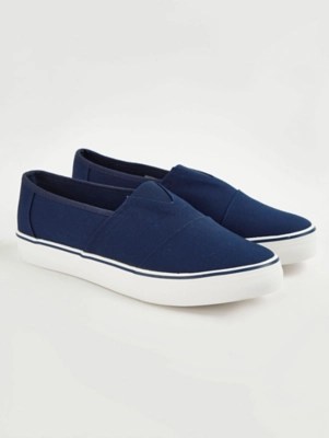 Navy Slip On Pumps Women at ASDA