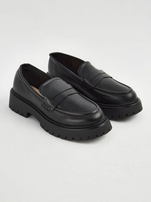 Black Chunky Loafers Women at ASDA
