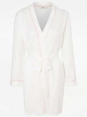 White Bride Dressing Gown Lingerie at ASDA