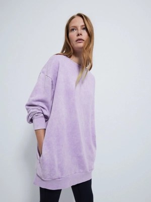 Purple Washed Sweatshirt Dress Women at ASDA