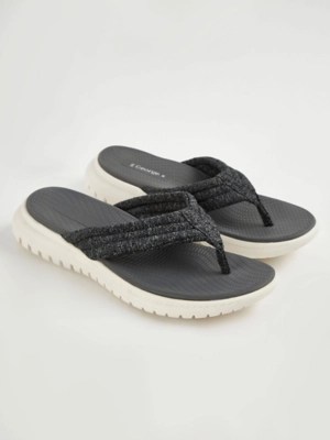 Grey Sporty Flip Flops Women at ASDA