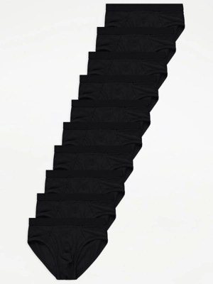Black Briefs 10 Pack Men at ASDA